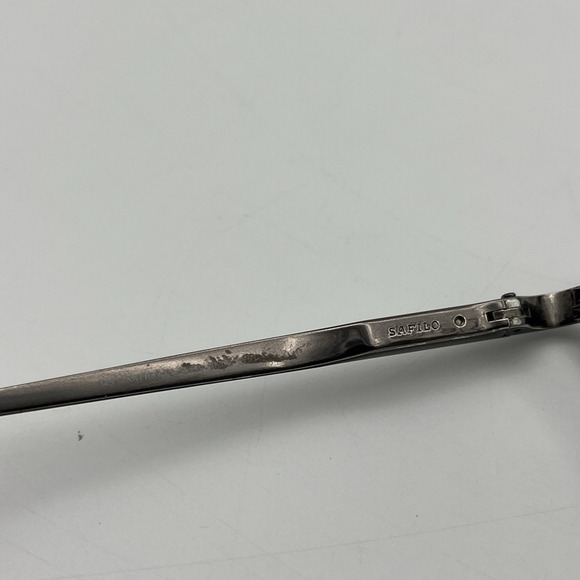 Safilo Elasta 7126 2HH Gunmetal Aviator Eyeglasses Frame 60-17-3-1 - Picture 9 of 11